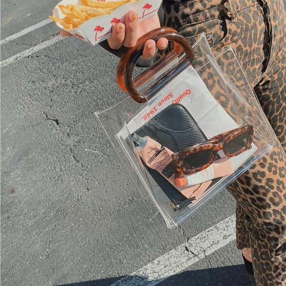 SONIX Transparent Mini Tote w/ Tort Top Handle NWT & NIP - Picture 5 of 10